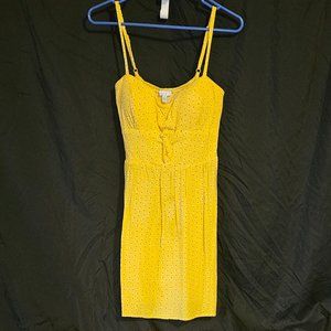 Yellow Polka Dot Large Maxi Dress
